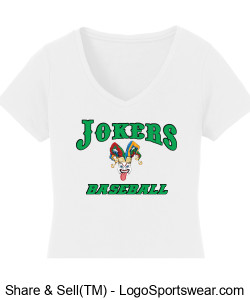 LADIES Port Authority Fan Favorite V NECK Tee Design Zoom