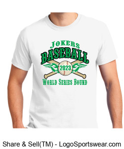 2023 16U Jokers Baseball - World Series Bound - Roster Shirt - White Design Zoom