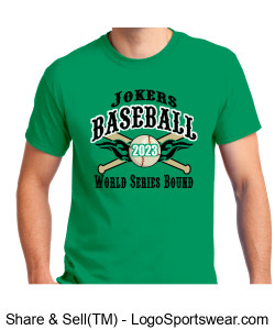 2023 16U Jokers Baseball - World Series Bound - Roster Shirt - Green Design Zoom