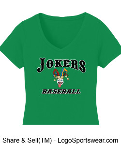 LADIES Port Authority Fan Favorite V NECK Tee Design Zoom