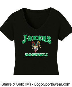 LADIES Port Authority Fan Favorite V NECK Tee Design Zoom