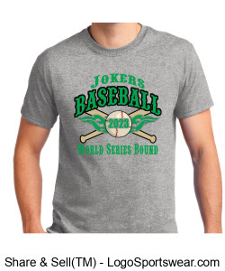 2023 16U Jokers Baseball - World Series Bound - Roster Shirt - Dark Grey Design Zoom
